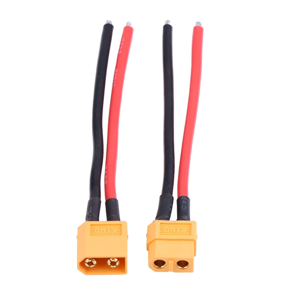 Male Female Plug Adapter 14Awg Silicone Cable For Power Rc Charging Setup 2Pcs 9382693784179