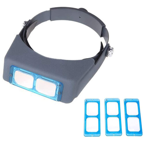 HeadMounted Binocular Magnifier 1.5X 2X 2.5X 3.5X with 4 Lenses Ref: 9111