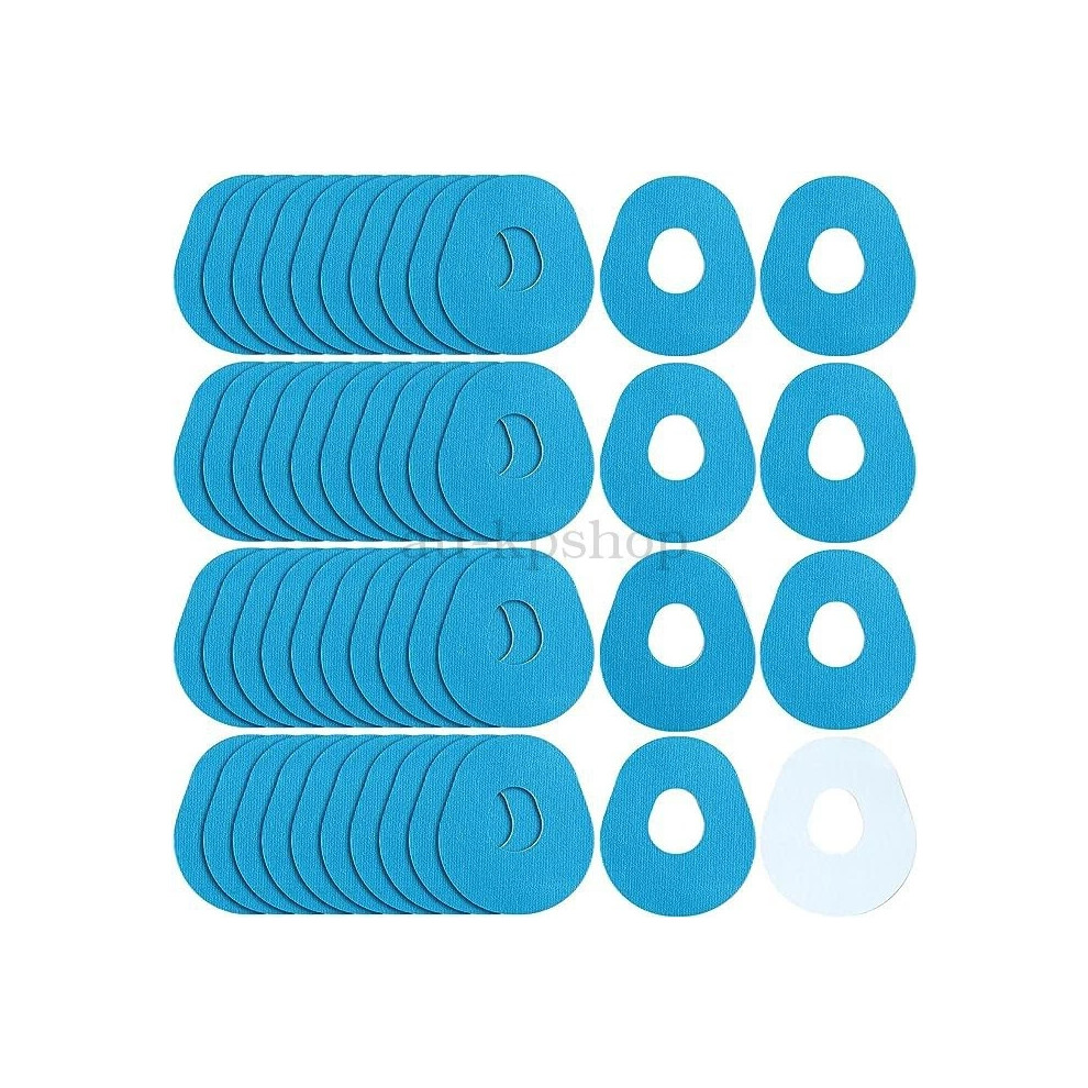 (blue, 50pcs) Non Woven CGM Patches 50pcs for Dexcom G7 Anti Slip Sweatproof Secure Adhesives