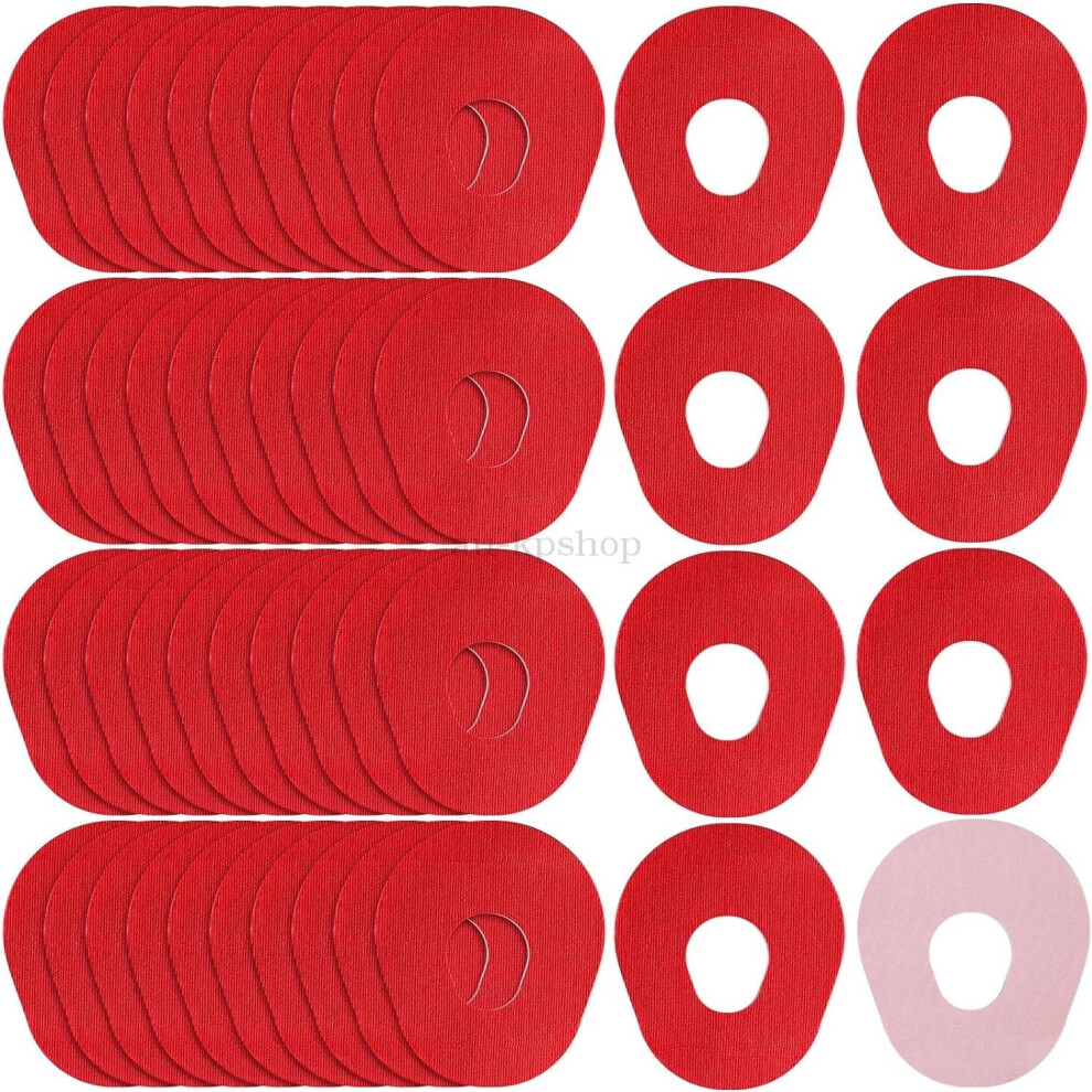 (red, 50pcs) Non Woven CGM Patches 50pcs for Dexcom G7 Anti Slip Sweatproof Secure Adhesives