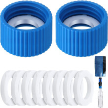 2piece water filter coupling set, compatible with 28 mm thread filters and plastic bottles