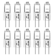 EKSAVE G4 Halogen Bulbs 20Watt 12Volt T3 2 Pin Bulb Warm White Dimmable 20W 12V 2700K Pack of 10