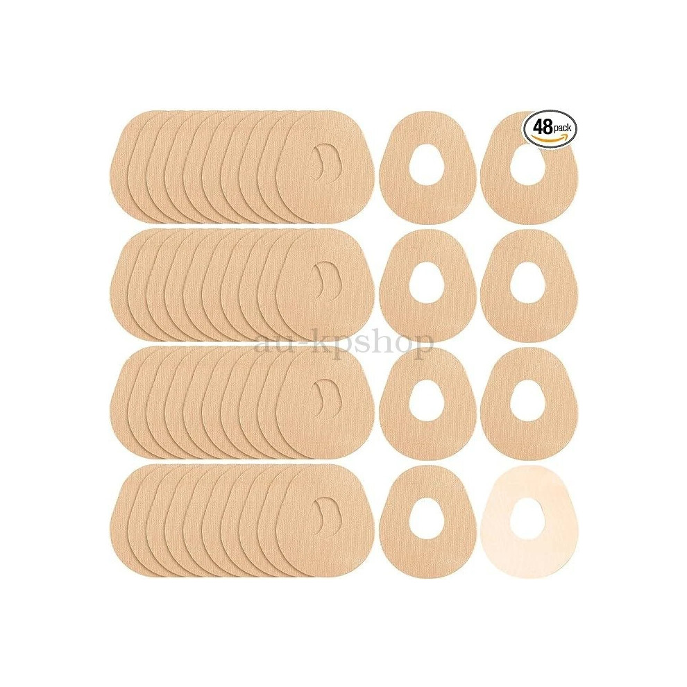 (khaki, 50pcs) Non Woven CGM Patches 50pcs for Dexcom G7 Anti Slip Sweatproof Secure Adhesives