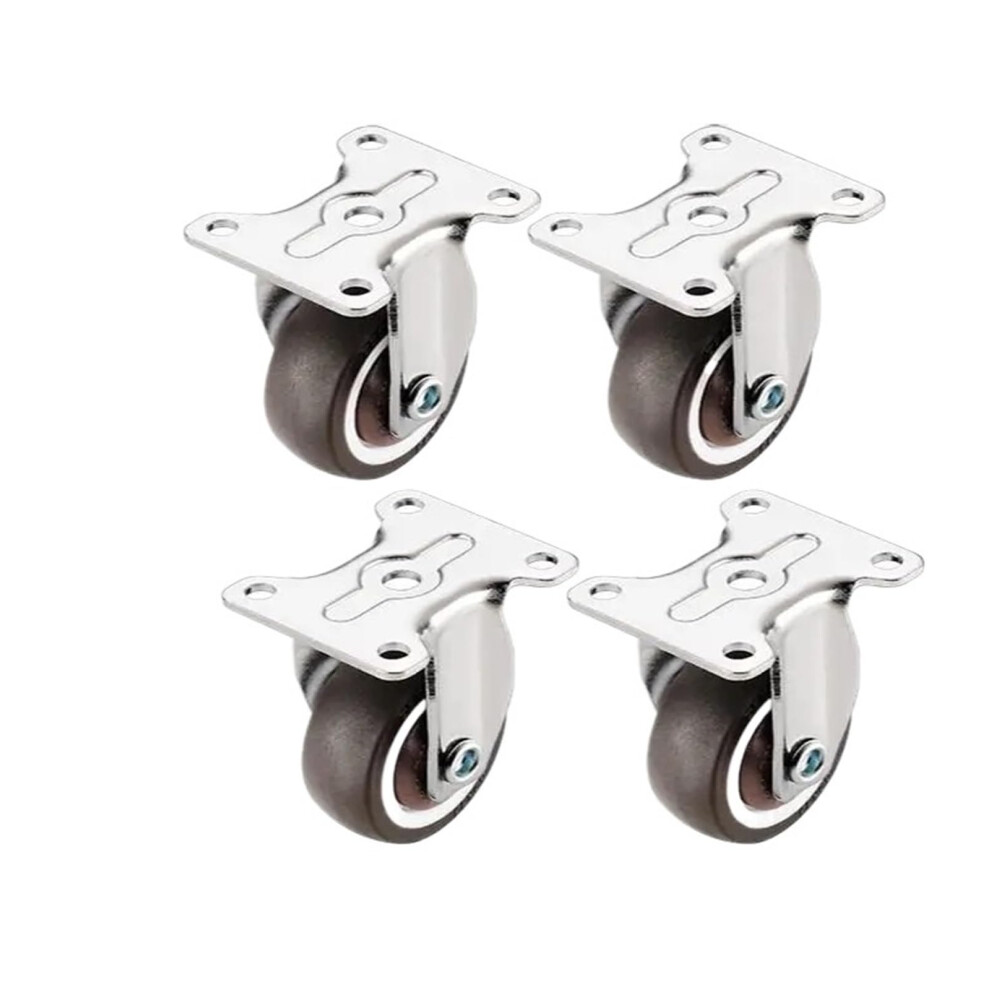 4Hole Flat Directional Caster 4Piece Lot 1.25 Inch Silent Rubber Drawer Cabinet Roller Tatami Style Color 9347817258127