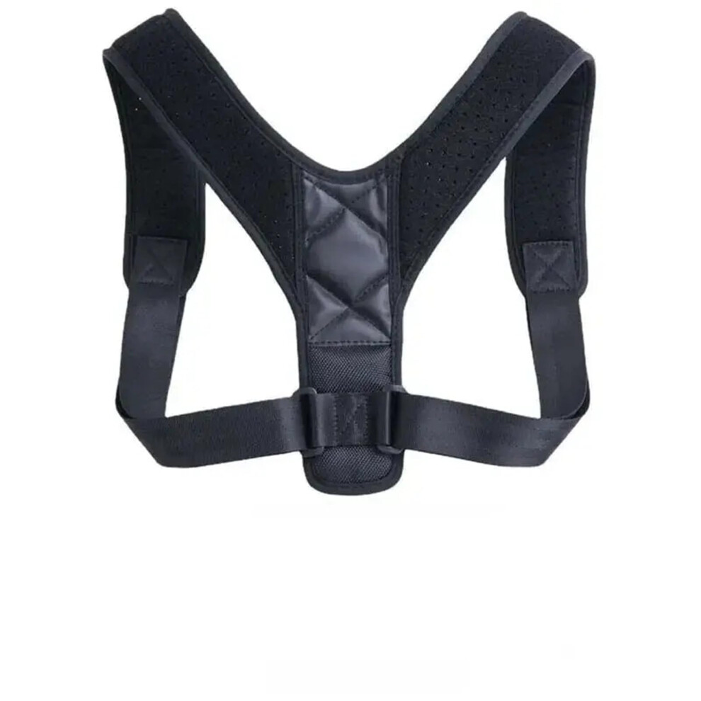Black Back Posture Correction Belt Unisex Hunchback Posture Support Sitting Posture Belt Breathable Adjustable Size