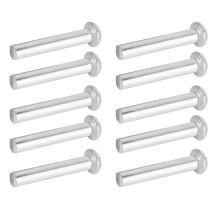 10 Pieces Rivets Countersunk Fasteners Solid Round Head Aluminum Rivets Silver Aluminum Rivets for Gardening Garden Fork Grip Replacement