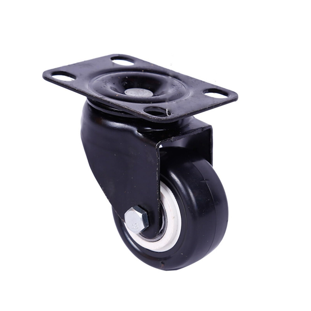 Polyurethane Diamond Caster With Brake 1.5 Inch And 2 Inch Black Pu Universal Furniture Wheel M10 Screw Wire Brake 9347817258356