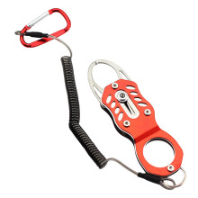 Stainless Fish Mouth Grabber With Coiled Lanyard, Fishing Plier, Fish Lip Grippers, Fish Holder Accessory
