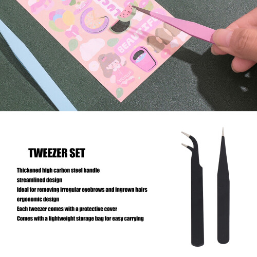 Pinza de precisión, mango engrosado para cejas 1