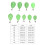 9pcs Luminous Fish Float PP Egg Bait Casting Aid for Night Fishing 11