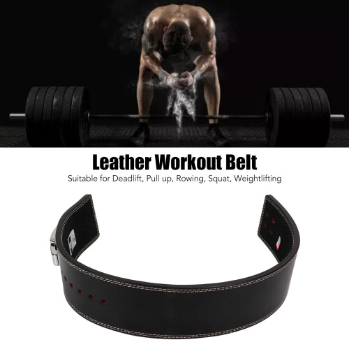 Bodybuilding-Kniebeugengürtel, Leder,