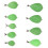 9pcs Luminous Fish Float PP Egg Bait Casting Aid for Night Fishing 9