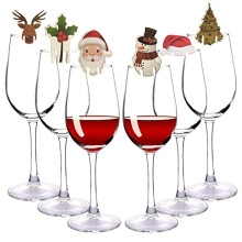 80PCS Christmas Wine Glass Markers Santa Claus Snowman Holiday Party Supplies