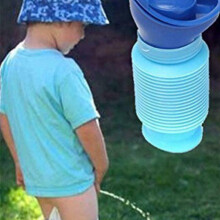 Portable Blue Urinal 750ml, Foldable Travel Toilet, Outdoor Use