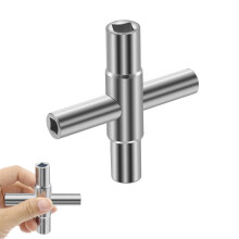 Square Key 4Way Utilities Key 6.5 mm/7 mm/8 mm/9 mm for Electric Box Gas Water Meter