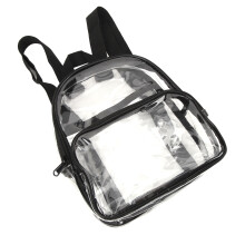 Kleiner PVC-Transparenter Mini-Rucksack mit verstellbarem Schultergurt für den Stadioneintritt