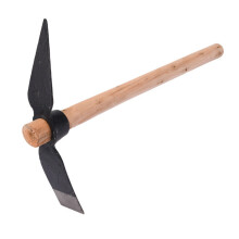 Târnăcop de grădină, sapă de grădină cu design cu două capete, târnăcop de lemn rezistent, sapă detașabilă din oțel inoxidabil,