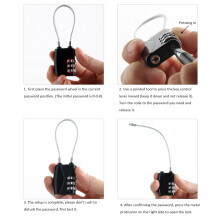 TSA Approved Zinc Alloy Mini Luggage Lock with 4mm Lock Bar, 1400mm Spacing