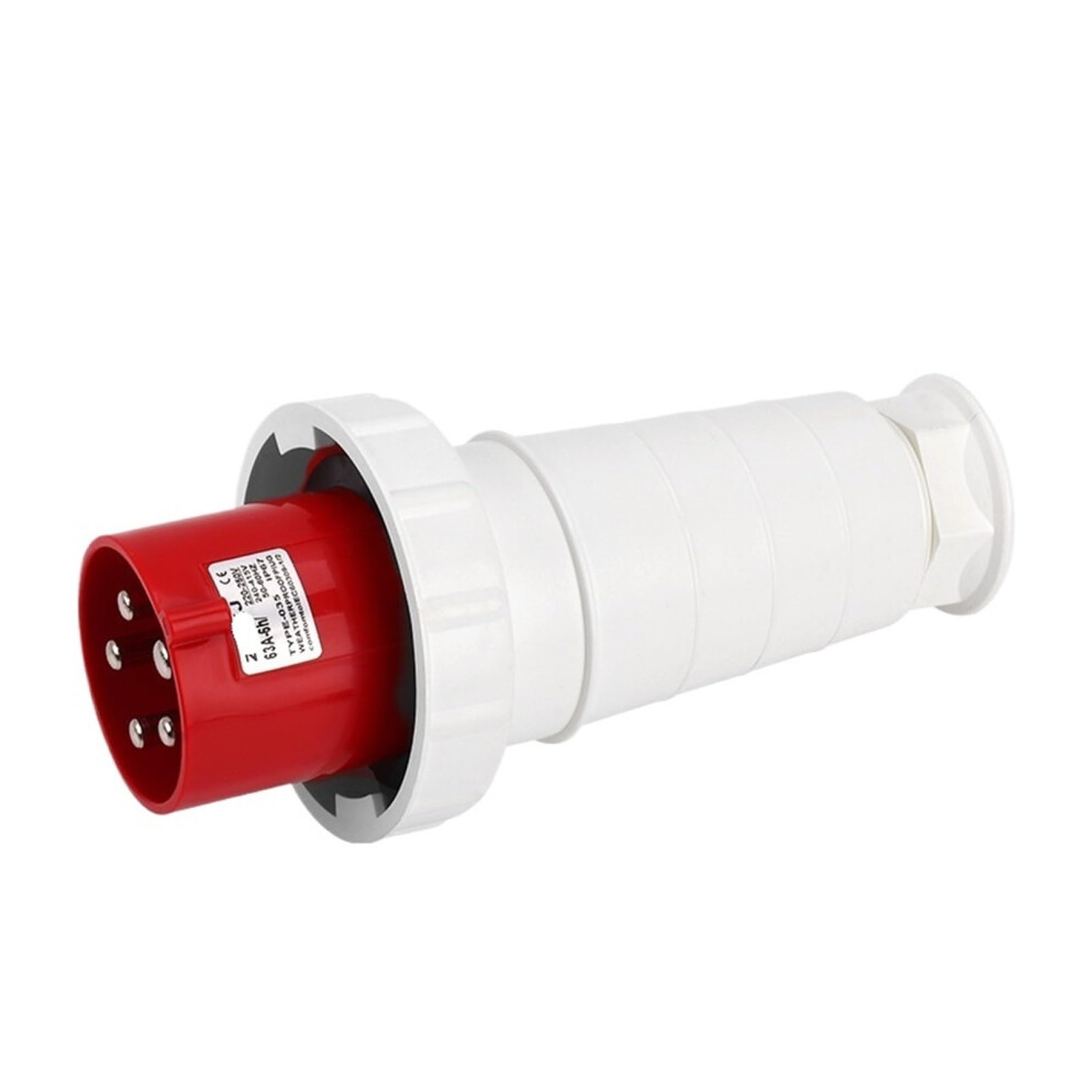 Industrial Aviation Plug, Ip67 Waterproof, 3Phase 4Wire, 5Core 63A, 5X63a Plug 9347817259469
