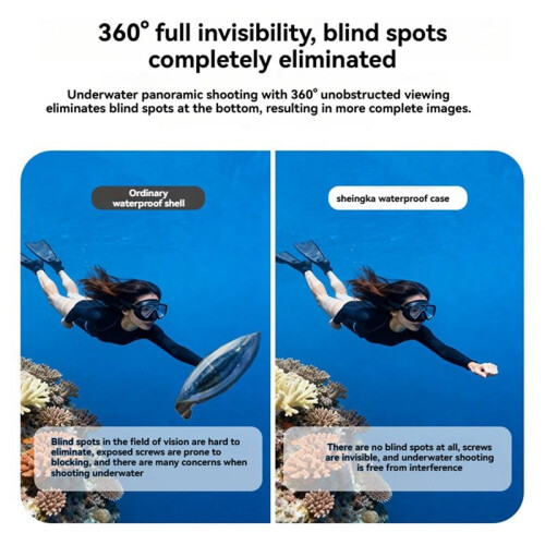45M Waterproof Case Frame Protective Case Underwater Diving Housing for  Osmo 360 Action Camera 2