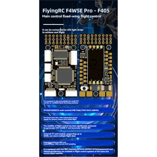 F4WSE Pro Fixed Wing Flight Controller F405 FC Analog/Digital VTX Stöder AP/BF/INAV Firmware för RC FPV-Flygplan 2