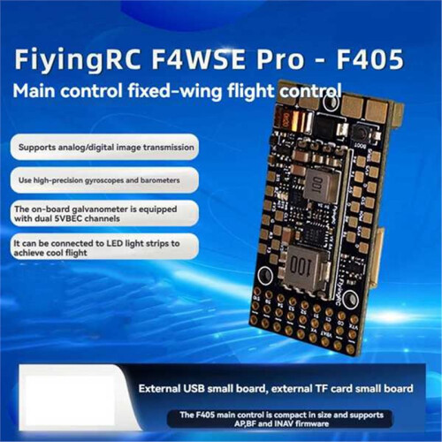 F4WSE Pro Fixed Wing Flight Controller F405 FC Analog/Digital VTX Stöder AP/BF/INAV Firmware för RC FPV-Flygplan 1