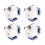 8Pcs for PS5 Controller 3D Analog Thumbstick K-Silver TMR Joystick No-Drift Gamepad Replacement Accessories 6