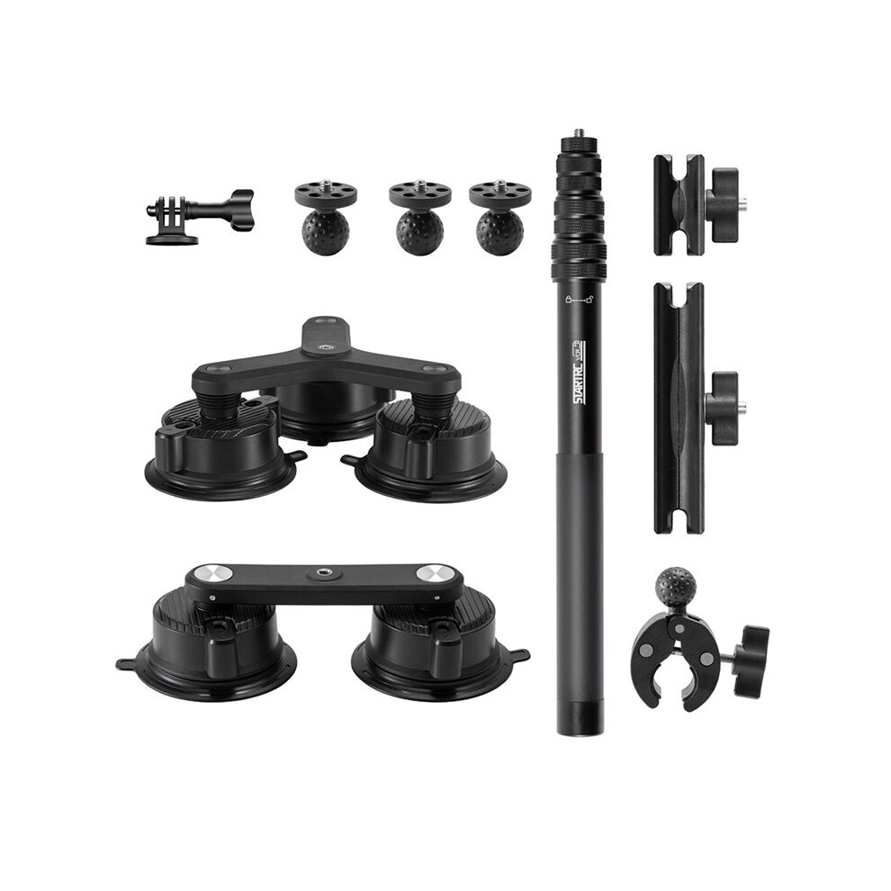 Startrc For Insta360x5x4x3 R Strong Suction Car Mount For Camera Suction Mount For Osmo360 Action Cameras Selfie Stick 4712950901844