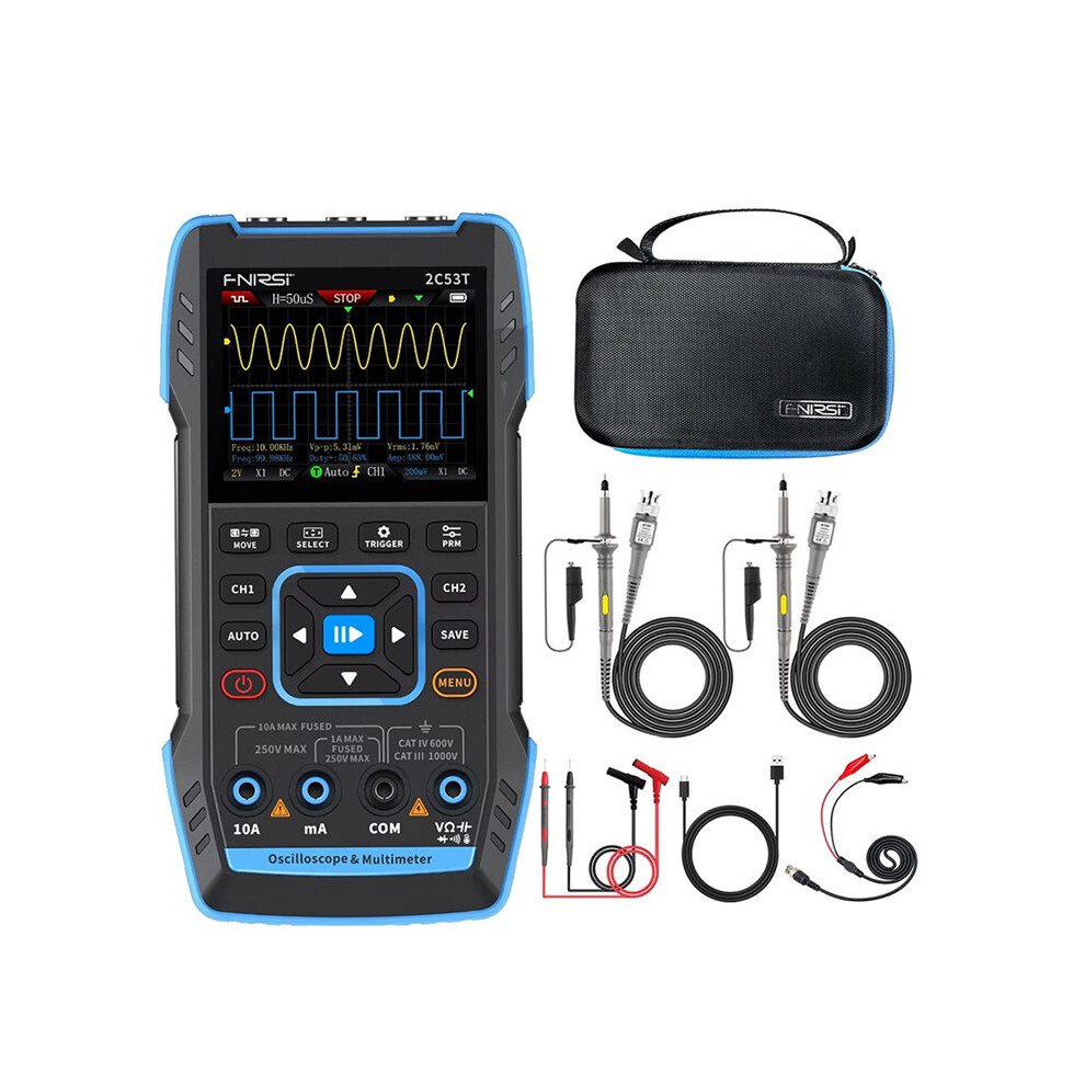 2C53t 3In1 50Mhz Dual-Channel Oscilloscope Multimeter Signal Generator Bandwidth 250Ms Rate 20000 Counts 6031702779066