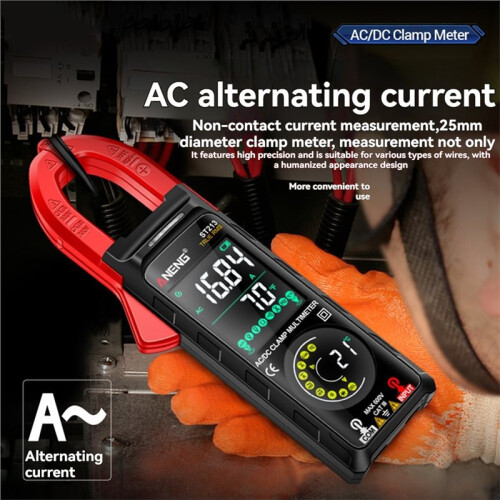 ANENG ST213 Multimeter  Digital Clamp Meter /AC Current Reverse Screen Dual Screen Display Non-Contact Tester Tools B 1