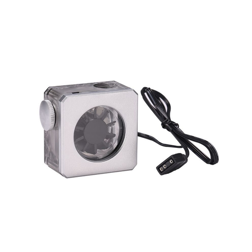 Water Cooling Flow Meter Rgb Water Flow Meter G1/4Inch Flow Meter System For Pc Gaming Water Cooling Building Silver Saudism
