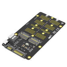 2 in 1 Combo M.2(NGFF) NVMe SSD/-Bus SSD to SFF-8654 and Adapter