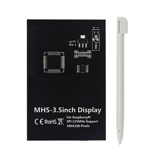 Tela Sensível Ao Toque RPI de 3,5 Polegadas 480X320 para Raspberry Pi 5 5B 60 Frame TFT LCD Módulo Tela com Touchpen