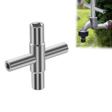 Square Key, 4Way Inner Dimensions 6.5/7/8/9 mm, Utility Key, Steel Multifunctional Key