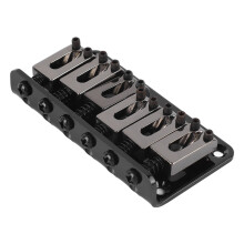 Zink-Legierung 6-Saiten E-Gitarrensattelbrücke Schwarz Ersatz