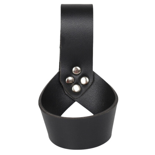 Hammer Holster PU Leather Tool Belt with Secure Hammer Storage for Medieval Cosplay Black