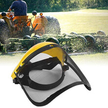 Casco di sicurezza con visiera integrale in rete per uso forestale e da prato, 28cm x 30cm