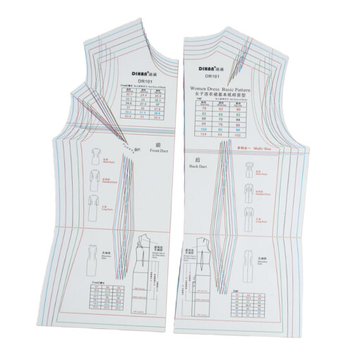 2Pcs Template Ruler Dresses Making Multipurpose Clothing Making Sewing 1