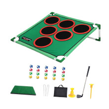 Golf Game Play Set Portable Golf Chipping Cornhole Set for Party Indoo