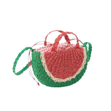 Woven Watermelon Bag Shopping Bag Summer Fruit Shape for Camping Daily