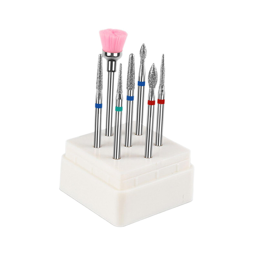 7Pcs Nail Nail Bits Set Compact Grinder Manicure Tool for Trimming Rem