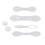 4 Pieces Keychain Pattern Stencil Stencil Patchwork Transparent Durabl 3