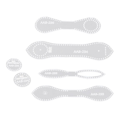 4 Pieces Keychain Pattern Stencil Stencil Patchwork Transparent Durabl 2