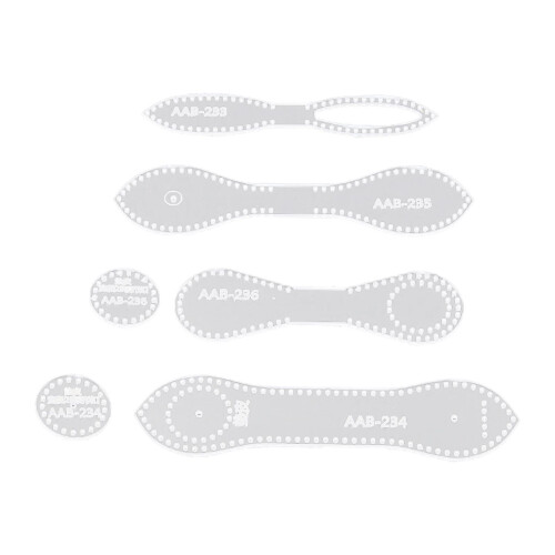 4 Pieces Keychain Pattern Stencil Stencil Patchwork Transparent Durabl 1