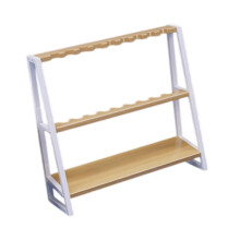 Pool Cue Rack Billiards Accessories Metal and Wood Modern Billiards Cu