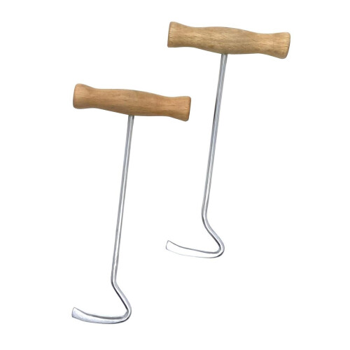 2Pcs Horse Boot Pulls Easy Grip with Wooden Handle Men Women Long Boot 2