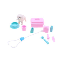 11x Vet Game Set Dollhouse Miniature Pet Doctor Props for Toddlers Kid