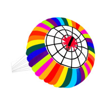 Rainbow Ring Kite Rolling Bowl Crown Event Performance Frameless Giant