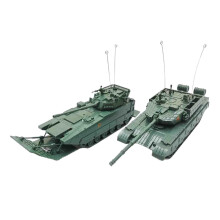 2x 1:72 Tank Chariot Model Craft Puzzle for Gift Party Favors Tabletop