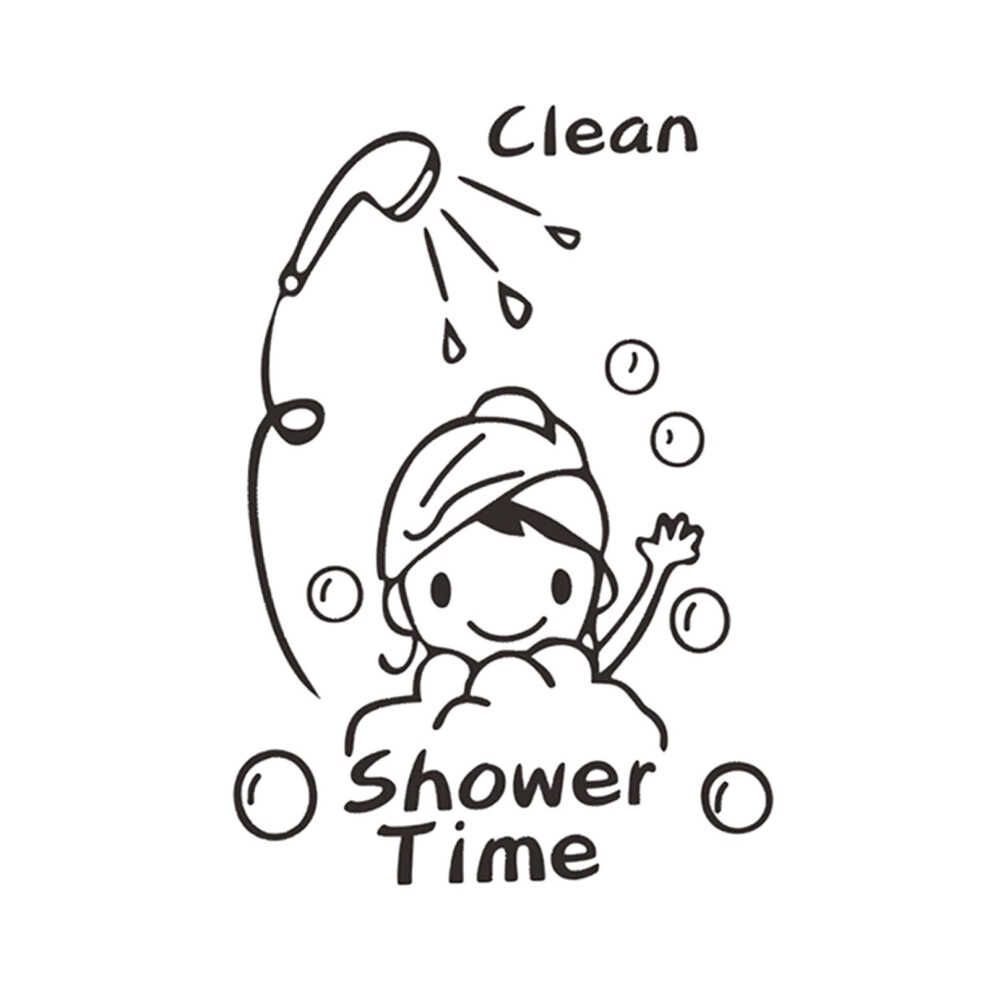 Bathroom Decal Sticker Easy to Removal Background Stylish Bathroom Doo